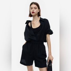 H&M Linen-blend Pull-on Shorts